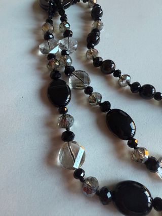 Collana pietre nere lucide