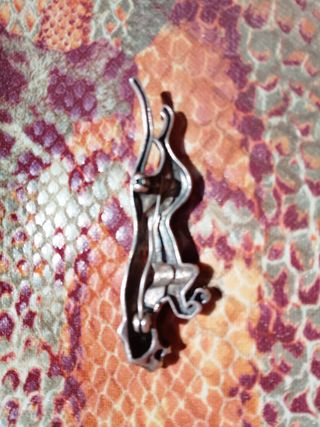 Spilla Art Déco Argento e Marcassite Pantera