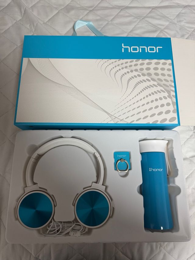 Pack Honor Auriculares y Termo Azul