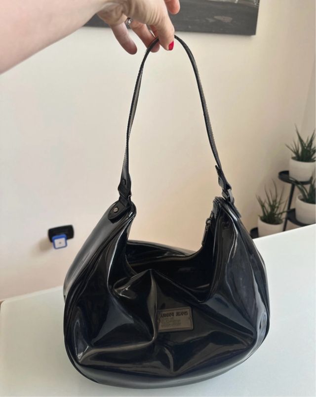 Borsa Armani Jeans vernice nera