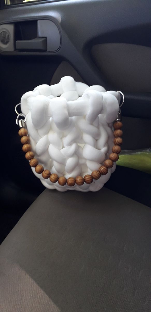 Mini borsa marshmallow fatta a mano