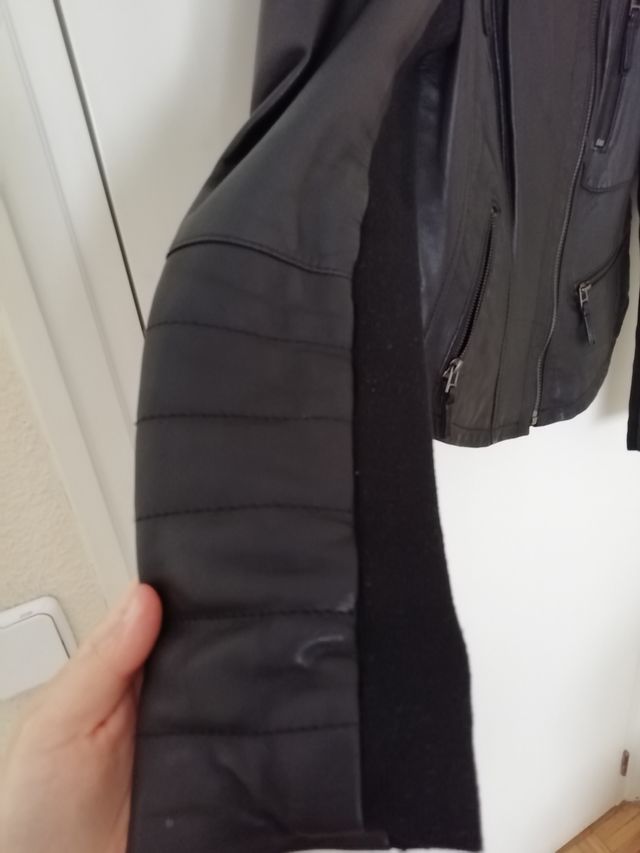 Chaqueta chupa Cuero Zara Mujer