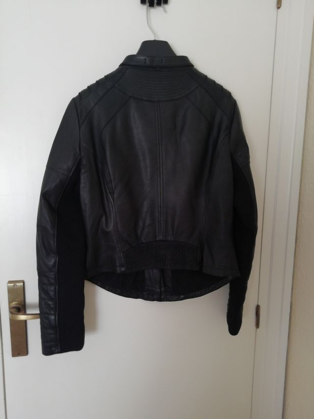 Chaqueta chupa Cuero Zara Mujer