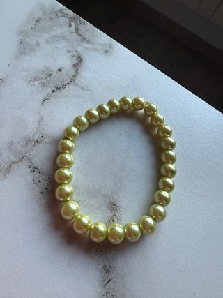 Set collana e bracciale verde chiaro