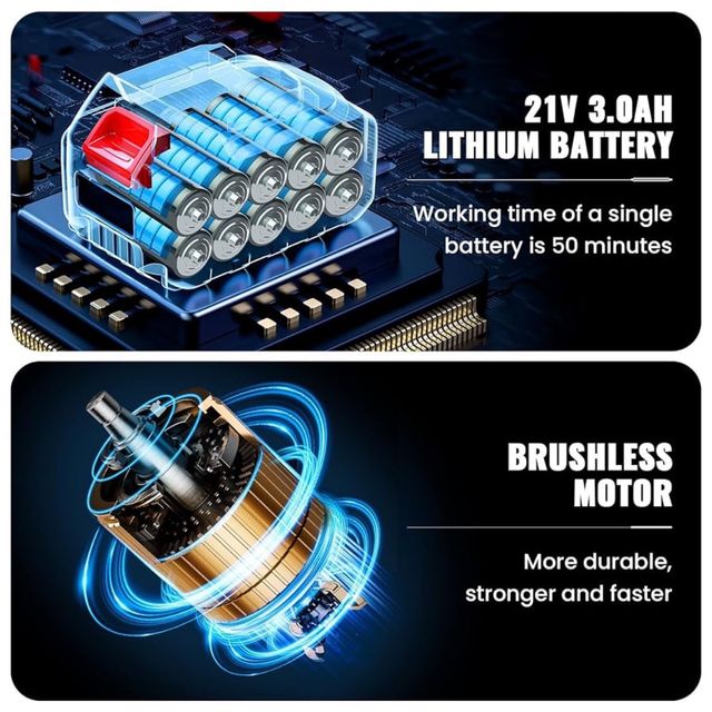Desbrozadora Cortacésped con 2 Baterías NUEVA