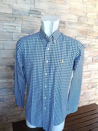 Camisa Ralph Lauren cuadros azul y blanco