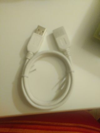 Cable USB Hembra-Macho Blanco