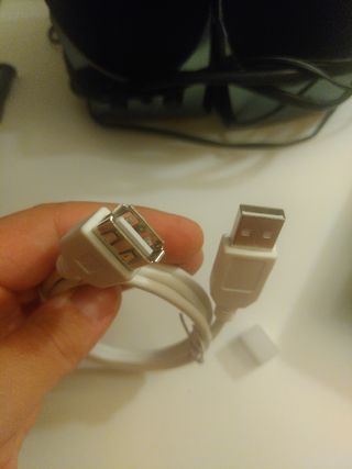 Cable USB Hembra-Macho Blanco