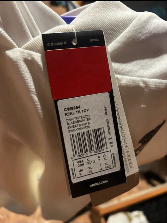 Sudadera Real Madrid Adidas Blanca