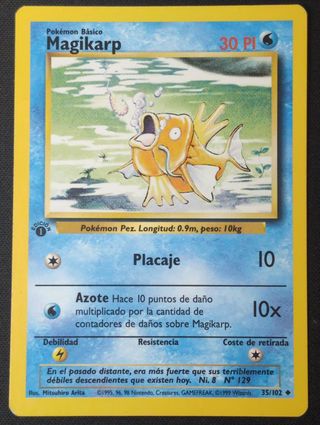Magikarp 35/102 Base Set 1st Edition Español