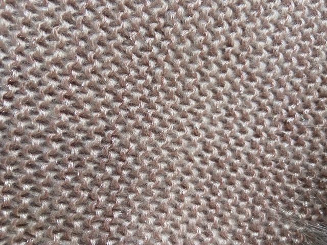 Cuello lana y pelo beige/marrón