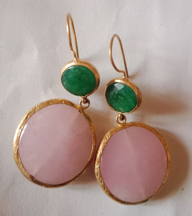 Orecchini Happy Stones pietre Apatite e Rose Quart