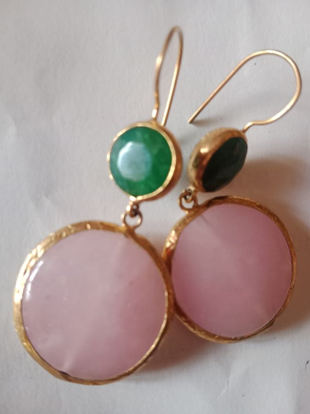 Orecchini Happy Stones pietre Apatite e Rose Quart