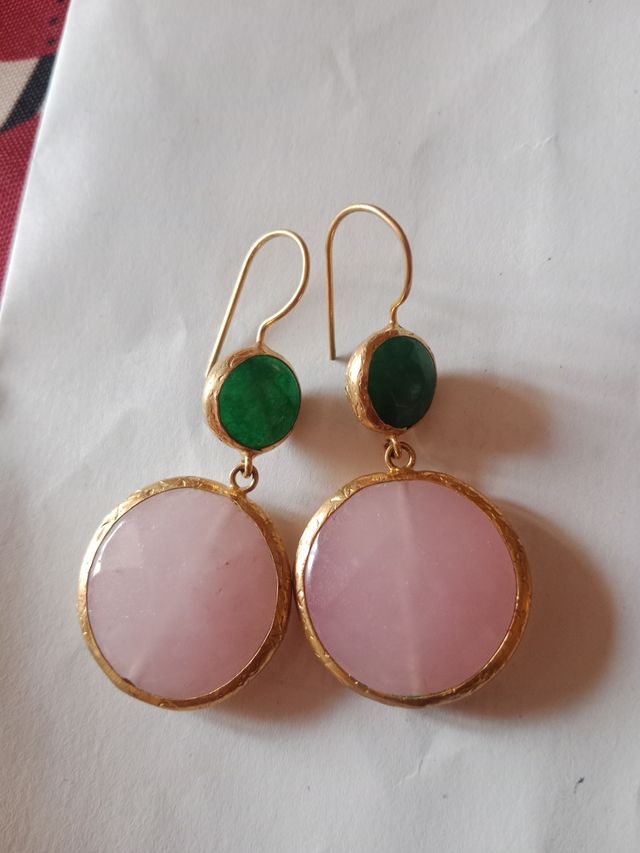 Orecchini Happy Stones pietre Apatite e Rose Quart