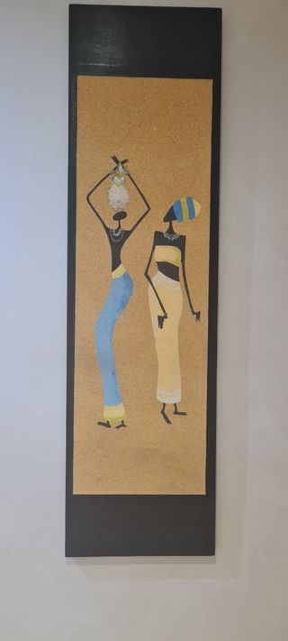 Cuadro estilo africano figuras mujer