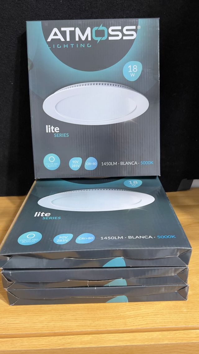 4 Downlight LED Plano Circular 18W 5000K ATMOSS