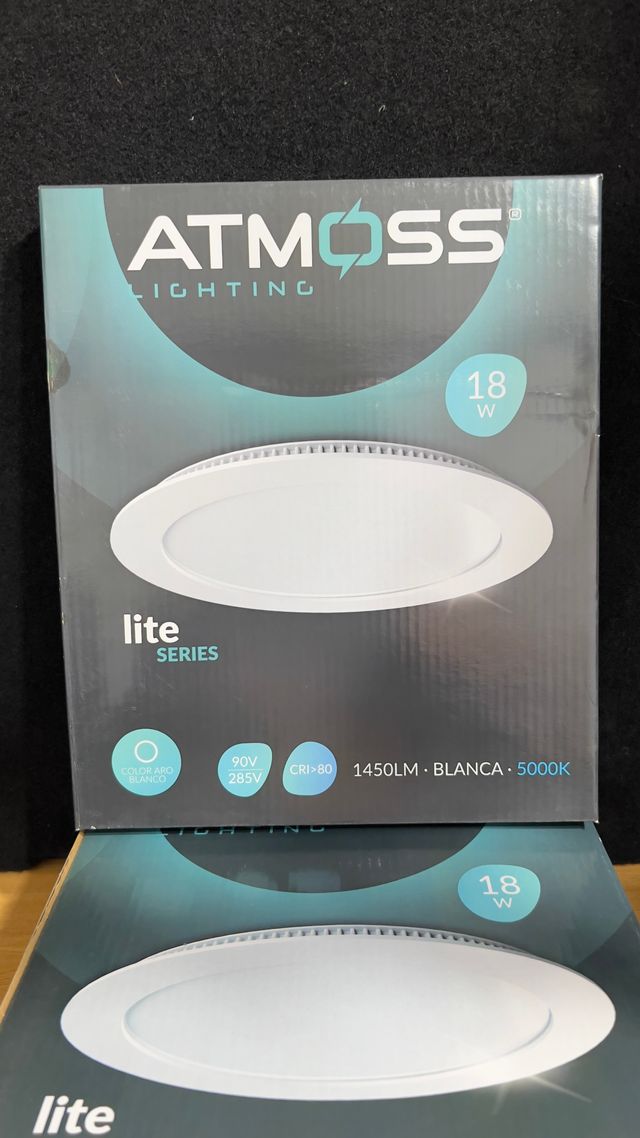 4 Downlight LED Plano Circular 18W 5000K ATMOSS