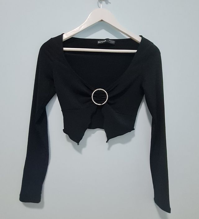 Top Bershka Negro