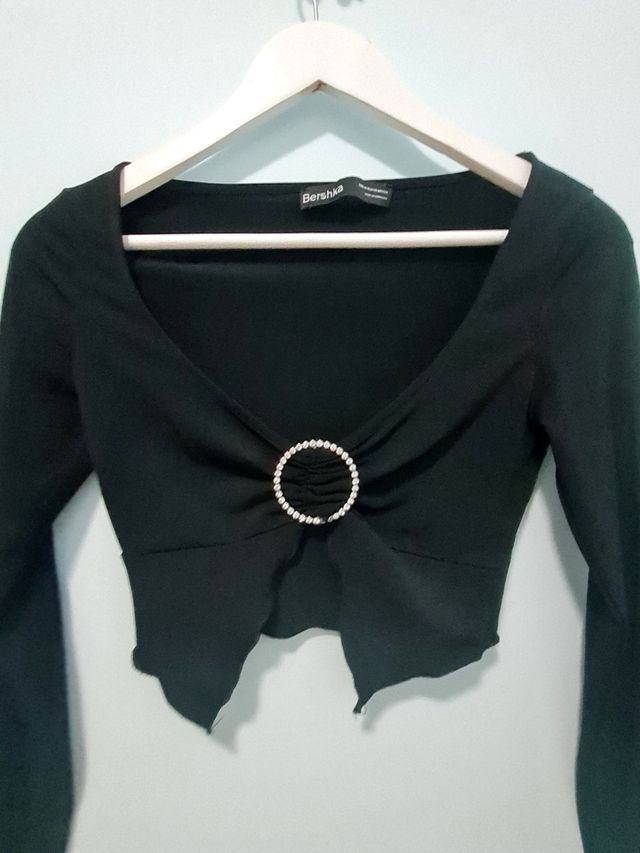 Top Bershka Negro