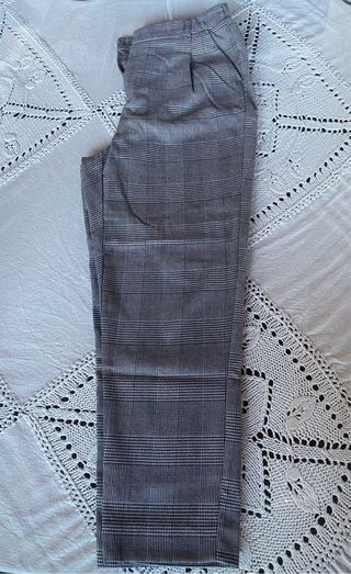 Pantalones tobilleros de mujer a cuadros