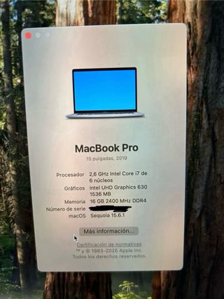 MacBook Pro 15 2019 Space Gray. 