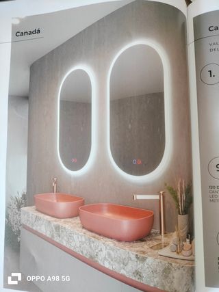 Espejo de baño ovalado sin estrenar