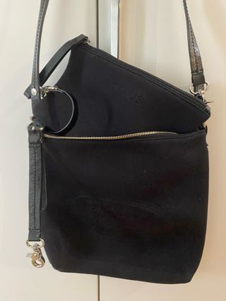 Bolso bandolera Tous negro neopreno 