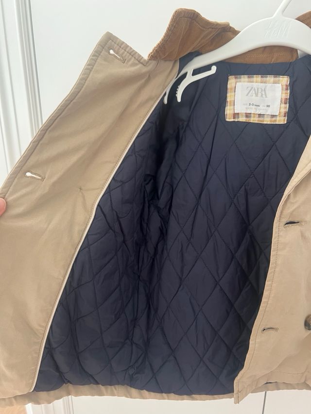 Gabardina Zara 2-3 años Beige
