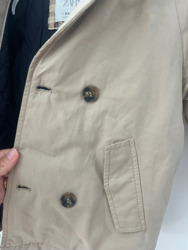 Gabardina Zara 2-3 años Beige