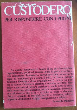 Custodero: Per Rispondere Con I Pugni