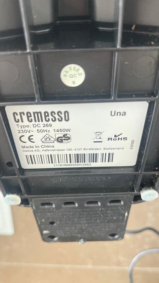 Cafetera Cápsulas Cremesso Morada