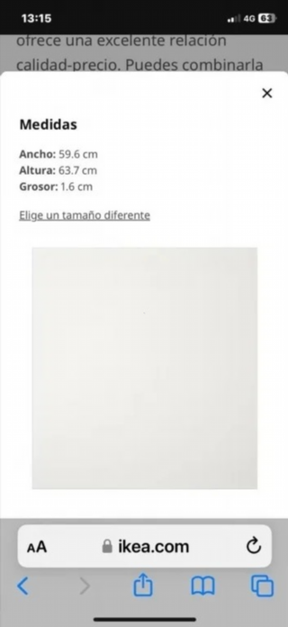 Puerta Armario blanc IKEA Lappviken - 60x63cm Bes