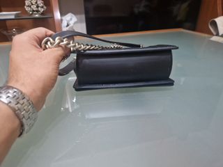 Borsa Marcellis nera con tracolla a catena