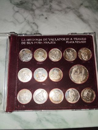 Colección Monedas Historia Valladolid Plata 925