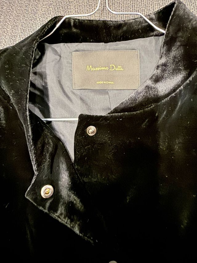 Chaqueta Bomber Negra Massimo Dutti
