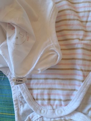Lote 9 Bodis manga larga Talla 12 Meses