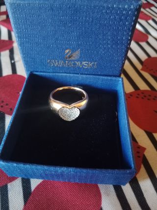 Anello Swarovski cuore con cristalli