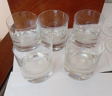 Vasos de Whisky con Diseño Rayado