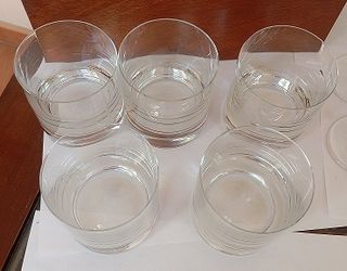 Vasos de Whisky con Diseño Rayado