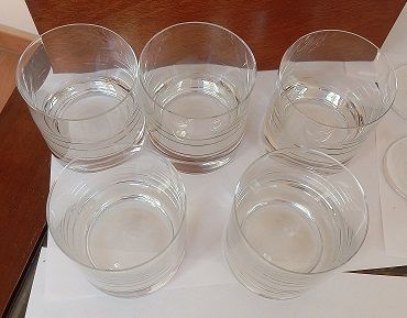 Vasos de Whisky con Diseño Rayado