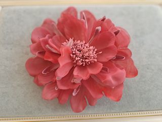 Flor Solapa y Tocado Coral