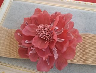 Flor Solapa y Tocado Coral