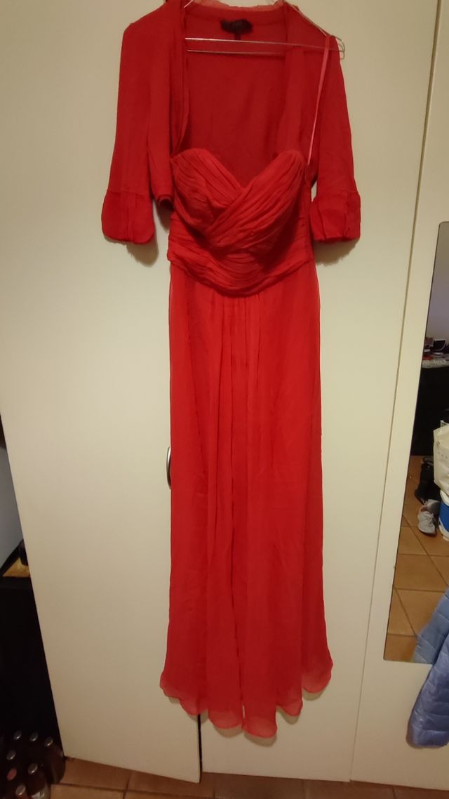 Abito da cerimonia rosso taglia M