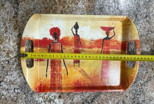 Bandeja decorativa africana