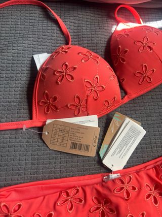 Bikini Calzedonia Naranja Flores