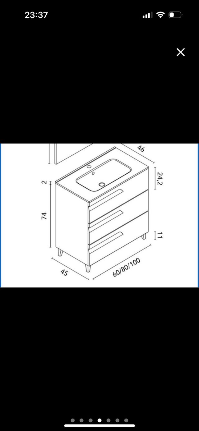 2 muebles baño + lavabos + espejos