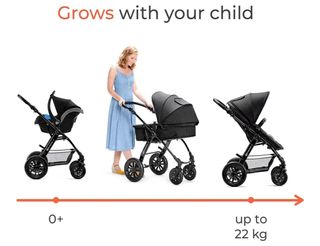 kk Kinderkraft MOOV Carrito bebé 3 Piezas