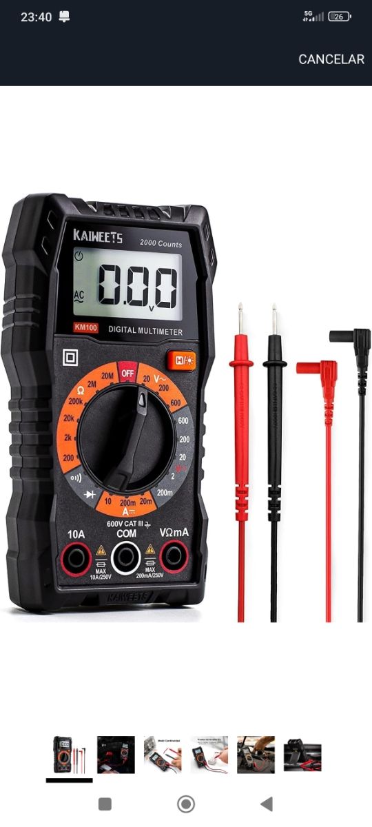Multímetro Digital KAIWEETS KM100