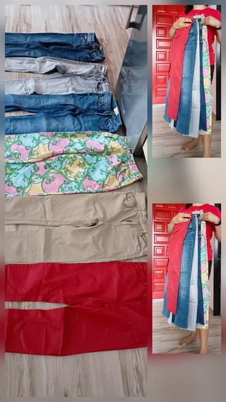 6 Pantalones Tallas 34, 36 y 32