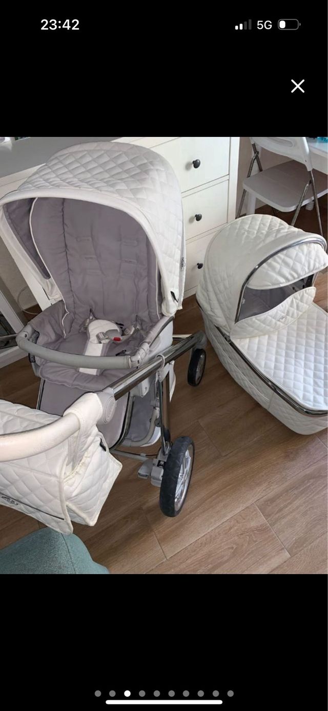 Carro Bebecar Via, capota/silla,dos manillarybolso